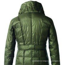 OEM de servicio personalizado de algodón de algodón gris al por mayor de largo de las mujeres de parkas invierno piel de zorro real forrado chaqueta abrigo parka